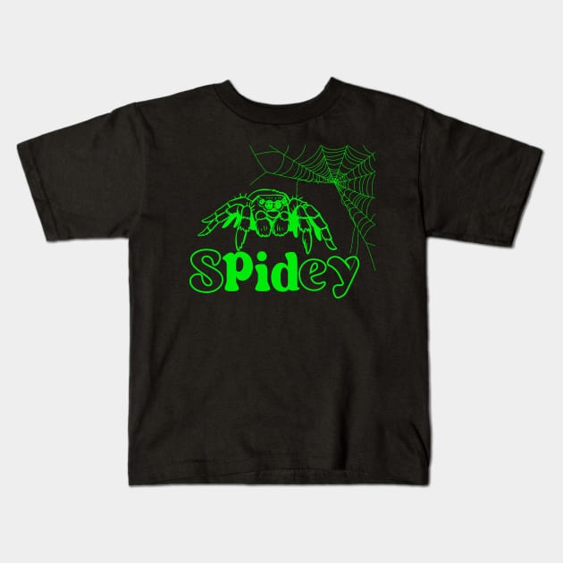 Spidey Web Kids T-Shirt by Proway Design